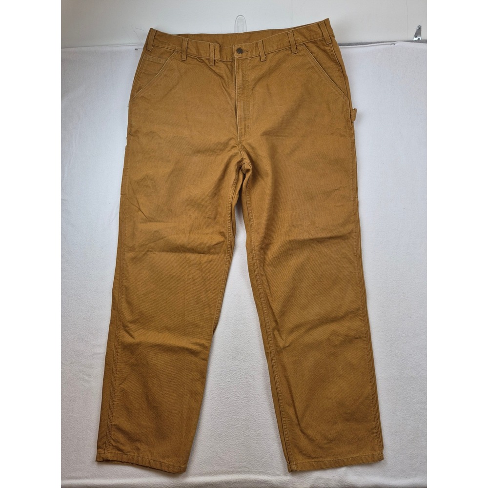 Carhartt B11-BRN Loose Fit Washed Duck Utility Work Pants Brown Mens 44x34